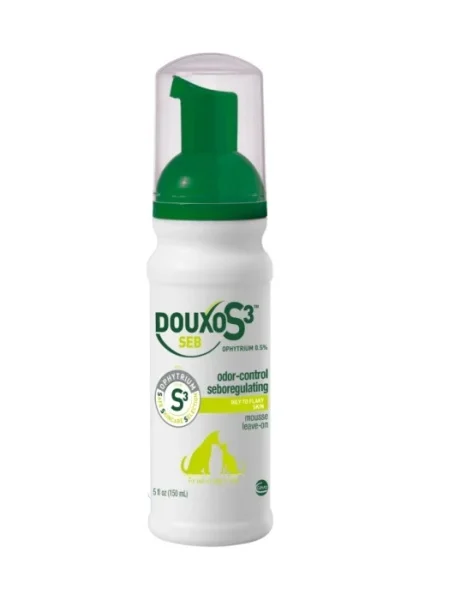 Douxo S3 Seb Mousse 150 ml 1 Spumă dermatologică pentru câini și pisici cu piele seboreică