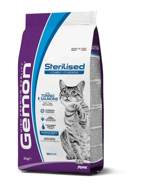 Gemon Pisici Sterilised – Ton & Somon 2 kg 1 Gemon Pisici Sterilised – Ton & Somon 2 kg