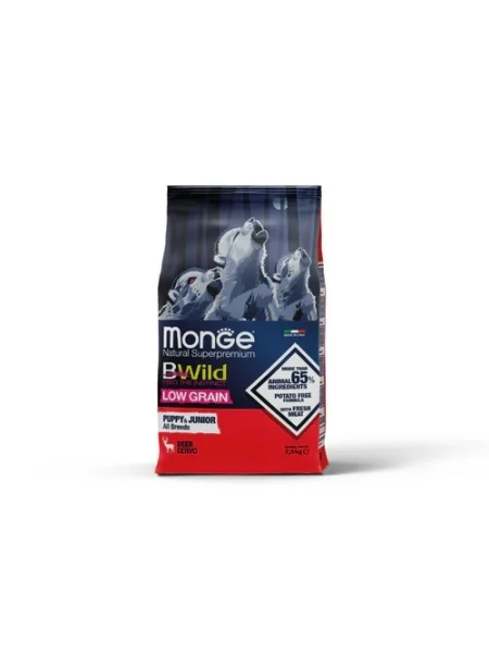 Monge Câini BWild Low Grain Toate Rasele Puppy & Junior – Cerb 2,5 kg 1 Monge Câini BWild Low Grain Toate Rasele Puppy & Junior – Cerb 2,5 kg