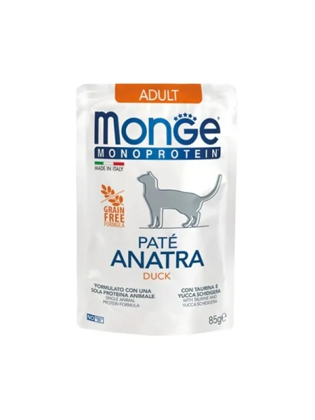 Monge Pisici Superpremium Plic Paté Adult cu Rață – 85g - 28 BUC/BAX 1 Monge Pisici Superpremium Plic Paté Adult cu Rață – 85g - 28 BUC/BAX