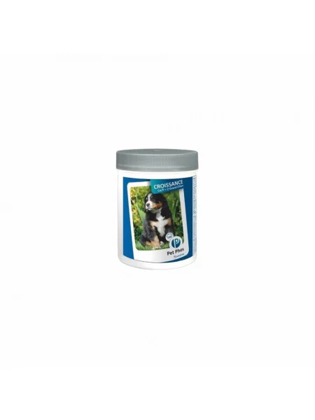 Pet-Phos Grand Chien 100 de tablete 1 Vitamine pentru câini rase mari – Pet-Phos Grand Chien 100 tablete, supliment pentru creștere și lactație.