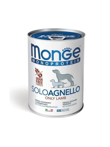 Monge Câini Superpremium Paté Monoproteic 100% Miel – 400g - 24 BUC/BAX 1 monge d sprem mprot pate lamb 400g hrana umeda caine sterilizat