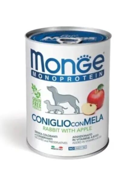 Monge Câini Superpremium Monoproteic Paté cu Iepure și Măr – 400g - 24 BUC/BAX 1 monge monoprotein rabbit apple 400g hrana umedă câini adulți