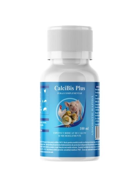 CalciBis Plus 100 ml - Supliment Calciu, Fosfor și Vitamina D3 pentru Păsări și Suine 1 calcibis plus 100ml calciu fosfor vitamina d3 pasari si suine