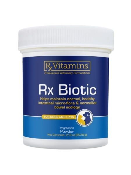 Rx Biotic 60 g Probiotic pentru Echilibru Digestiv la Câini și Pisici 1 rx biotic 60g pulbere probiotica prebiotica digestie animale